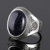 Vintage Sandstone Wedding Ring Punk Style Female Party Anniversary Gift