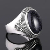 Vintage Sandstone Wedding Ring Punk Style Female Party Anniversary Gift