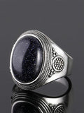 Vintage Sandstone Wedding Ring Punk Style Female Party Anniversary Gift