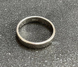 4mm Tibetan Silver Wedding Band Unisex Finger Rings
