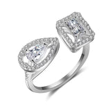 Water Drop CZ Bridal Wedding Ring