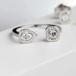 Water Drop CZ Bridal Wedding Ring