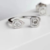 Water Drop CZ Bridal Wedding Ring