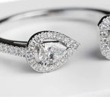 Water Drop CZ Bridal Wedding Ring