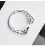 Water Drop CZ Bridal Wedding Ring