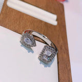 Water Drop CZ Bridal Wedding Ring