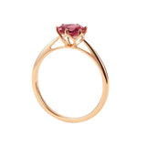 Red Crystal Ruby Ring Tibetan Silver Wedding Jewelry Women
