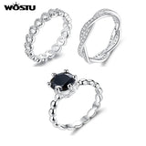 Silver Plated Heart Love Ring for Women, Stackable Forever Ring