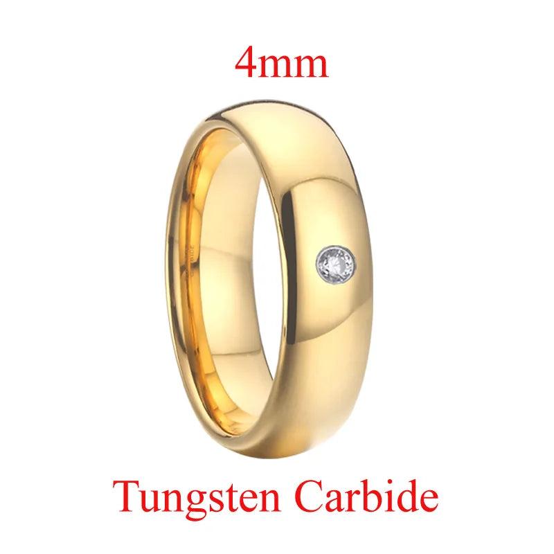 Classic Tungsten Carbide Wedding Rings Set 4/6/8/10mm