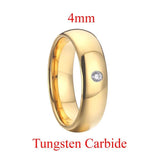 Classic Tungsten Carbide Wedding Rings Set 4/6/8/10mm