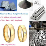 Classic Tungsten Carbide Wedding Rings Set 4/6/8/10mm