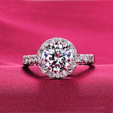 Square Crystal Zircon Rings Wedding Band Lady Accessories