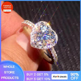Heart Rings For Women Finger Ring Romantic Birthday Gift For Girlfriend