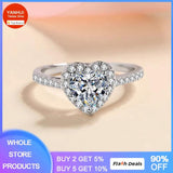 Heart Rings For Women Finger Ring Romantic Birthday Gift For Girlfriend