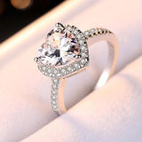 Heart Rings For Women Finger Ring Romantic Birthday Gift For Girlfriend