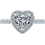 Tibetan Silver Heart Zirconia Stone Rings Wedding Jewelry