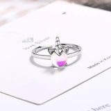 Real Tibetan Silver Unicorn Rings for Girls, Charm Jewelry