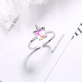 Real Tibetan Silver Unicorn Rings for Girls, Charm Jewelry