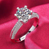 Pure Allergy Tibetan Silver Rings Women Zircon CZ Wedding Bands