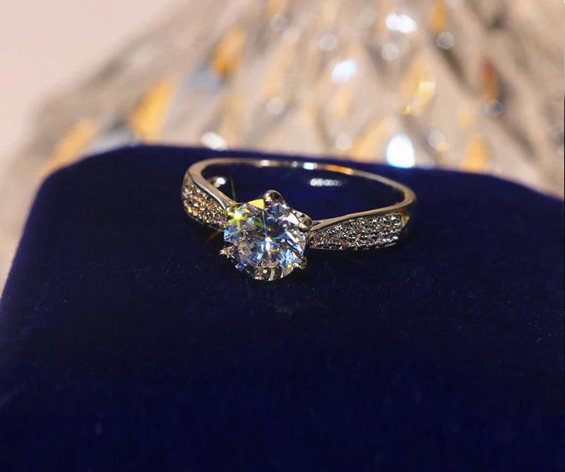 Sparkling Cubic Zirconia Wedding Rings for Women