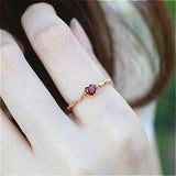 Tibetan Silver Ruby Heart Ring for Women