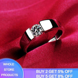 Tibetan Silver Rings 5A Zirconia Wedding Bands Bride Jewelry