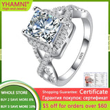 Square Zircon Ring Tibetan Silver Rings For Woman