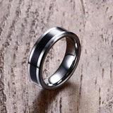 6MM Tungsten Carbide Enamel Ring Wedding Band