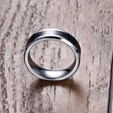 6MM Tungsten Carbide Enamel Ring Wedding Band