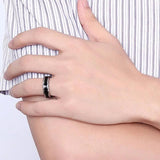 6MM Tungsten Carbide Enamel Ring Wedding Band