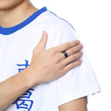 Rainbow Stainless Steel Rings Men 8mm Size