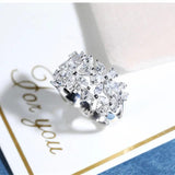 Flower Petal Spin CZ Rings for Women CC3146