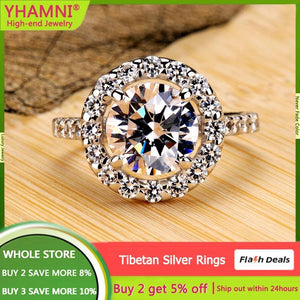 Allergy Silver Rings Women Circle Personality Gift Plated Jewelry