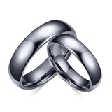 Silver Tungsten Carbide Wedding Band Engagement Ring for Couple