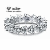 CC Heart Rings Sterling Silver Jewelry Zirconia Stone