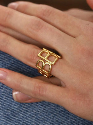 Adjustable Metal Statement Ring for Men Women