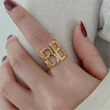 Adjustable Metal Statement Ring for Men Women