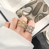 Adjustable Metal Statement Ring for Men Women