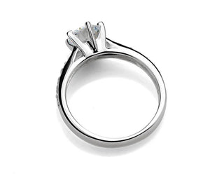 Tibetan Silver Ring Rhinestones Cubic Zircon Women Allergy Engagement Band