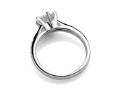 Tibetan Silver Ring Rhinestones Cubic Zircon Women Allergy Engagement Band