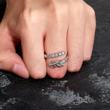 National Style Chinese Dragon Ring CZ Zircon Heroic Spirit Dragon Rings