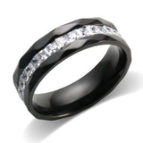 Lover Crystal Stainless Steel Rings Punk Vintage Jewelry
