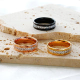 Lover Crystal Stainless Steel Rings Punk Vintage Jewelry