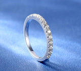 Tibetan Silver Ring with Cubic Zircon Stone - Wedding Band for Women