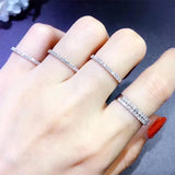 Tibetan Silver Ring with Cubic Zircon Stone - Wedding Band for Women