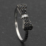 Bow Explosion Ring CZ Wedding Engagement Jewelry Ladies Gift