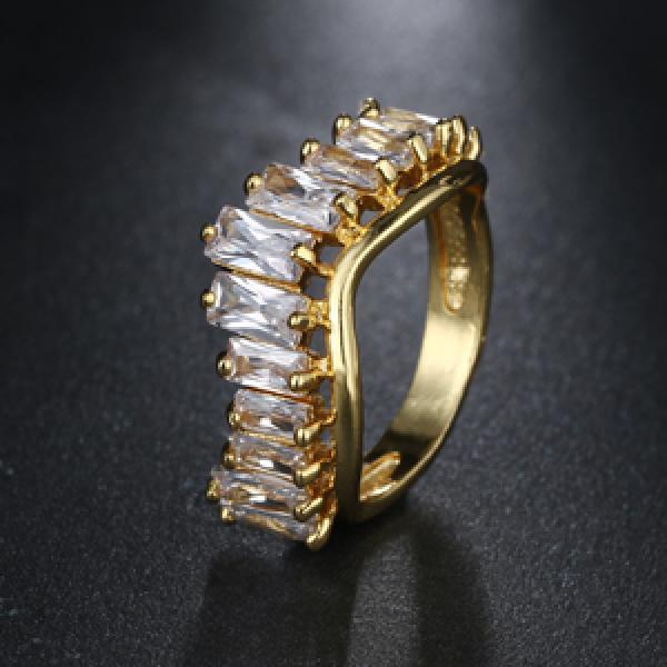 Colorful Inlaid High Engagement Rings For Women