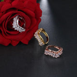 Colorful Inlaid High Engagement Rings For Women