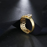 Colorful Inlaid High Engagement Rings For Women