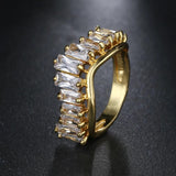 Colorful Inlaid High Engagement Rings For Women
